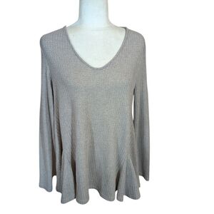 Stevie Hender Thermal Knit Tunic Neutral Mushroom Beige Sz L